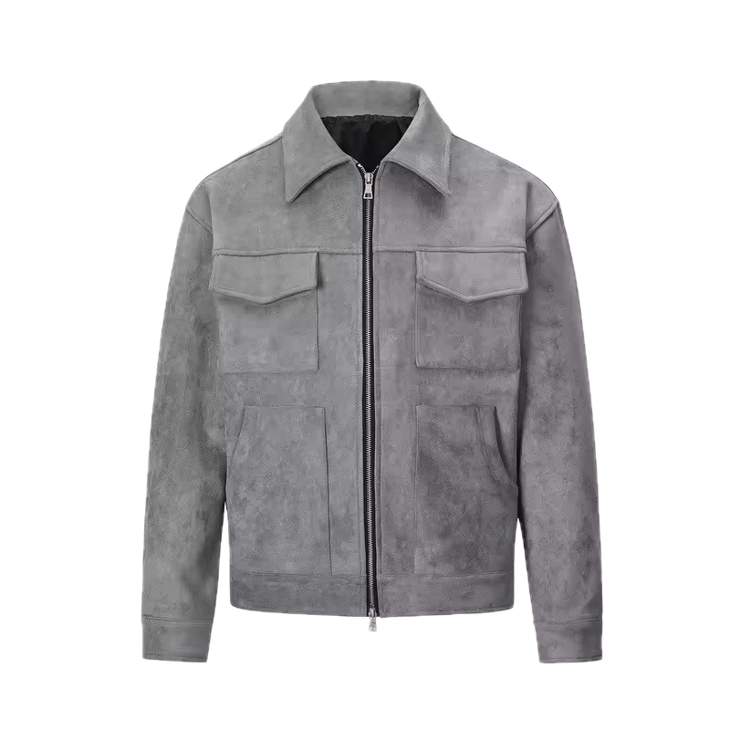 'CHANTAR' GRAY VELOUR JACKET